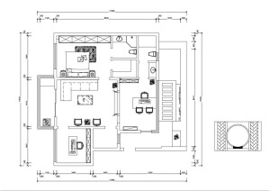 中海曲江大城230平米新中式风格 主卧室二楼平面图