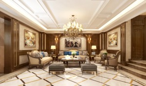 中海铂宫380㎡欧式风格别墅设计，不一样的视觉感受