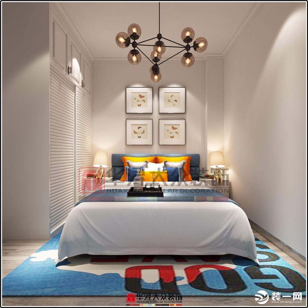 卧室--华浔品味装饰主案设计师完美呈现，设计热线：15060950618