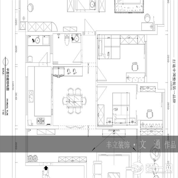 貴陽豐立裝飾-山水黔城大戶型中式風格裝修案例