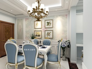 贵阳丰立装饰-开阳优胜美的178平欧式风格餐厅装修