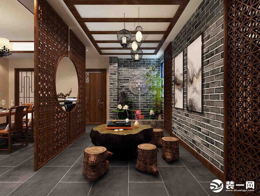 华洲城155平中式风格 茶室