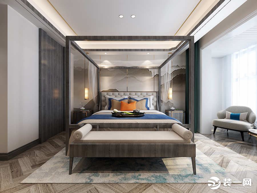 海德堡PARK142平米现代风格效果图 卧室
