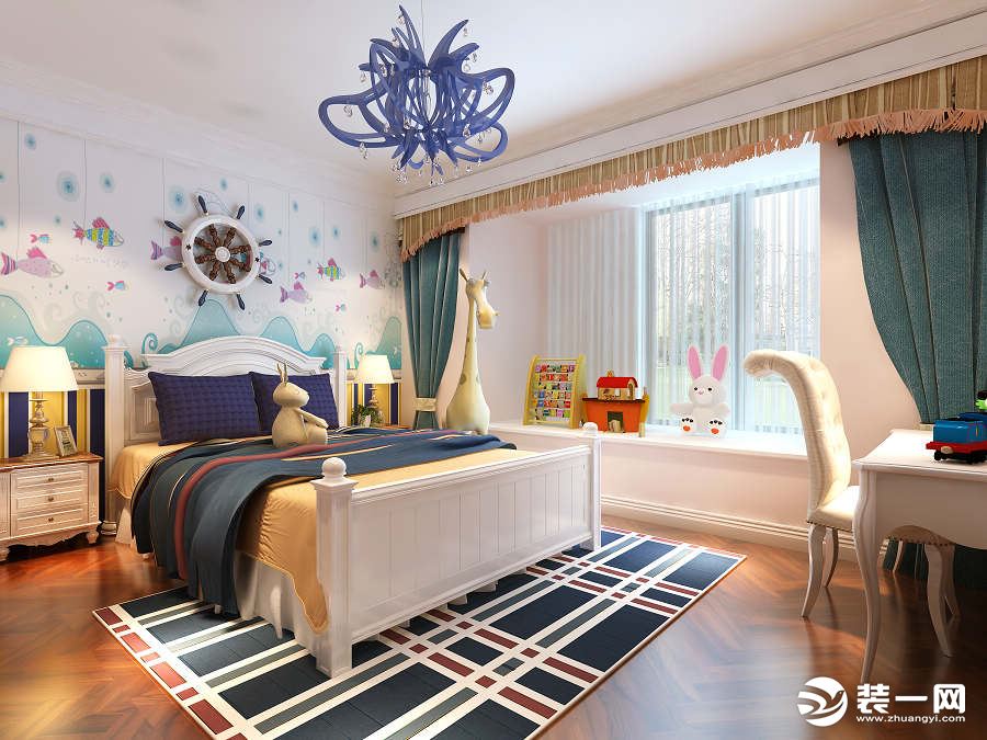 华侨城天鹅堡167平米欧式风格效果图  儿童房