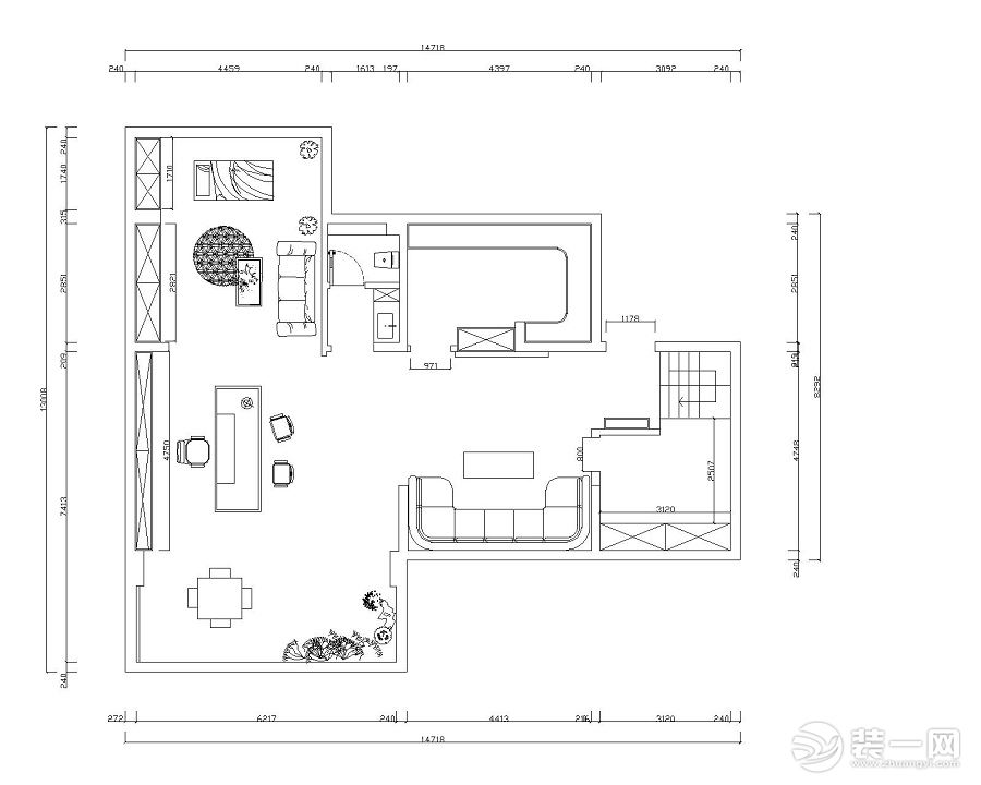 碧桂園鳳凰城220平米負(fù)一層戶型圖