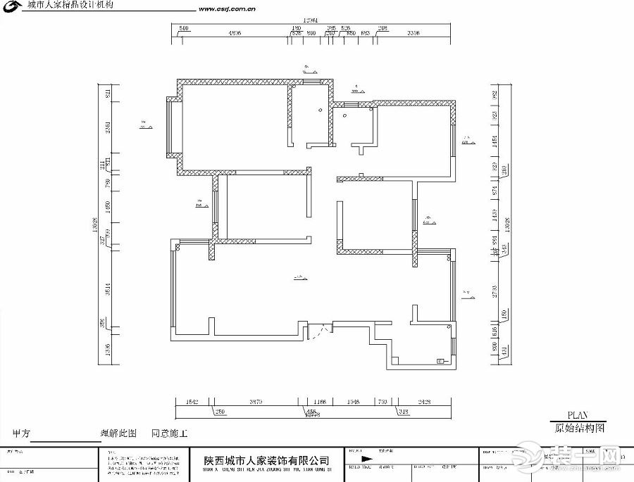 振業(yè)泊岸152平米戶(hù)型圖 原始結(jié)構(gòu)圖