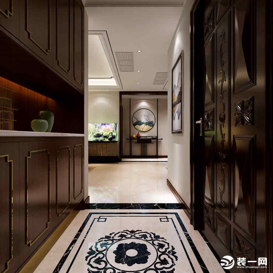 华远枫悦140平米新中式风格效果图 门厅