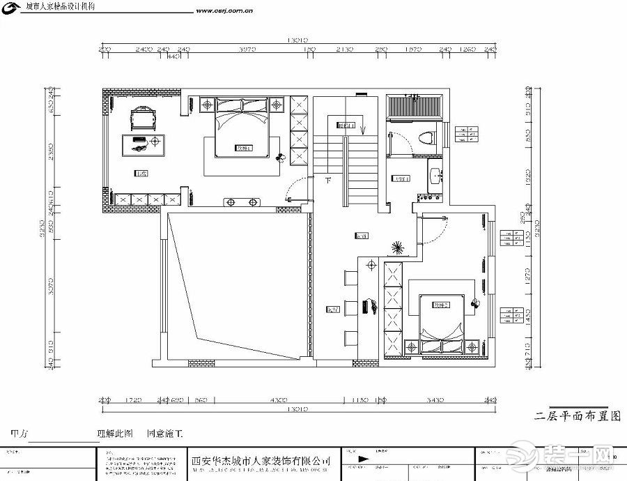 山水草堂295平米戶型圖 二層平面布置圖