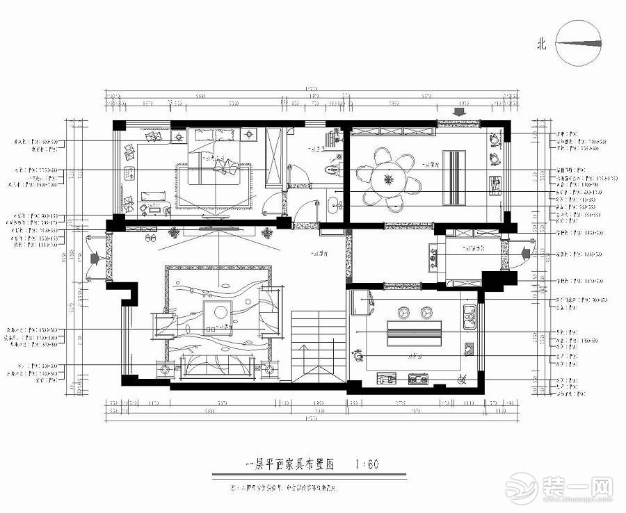 绿地与湖445平米一层户型图 平面布置图