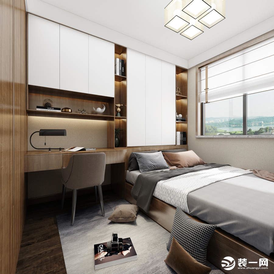 香颂国际城144平新中式风格效果图 卧室
