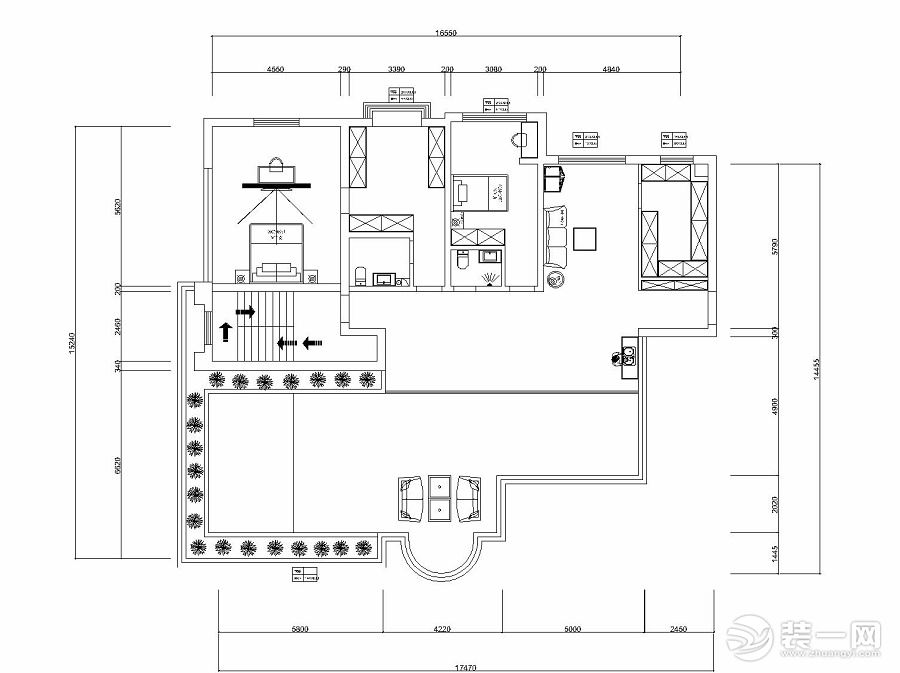 江南世紀(jì)城180平米戶型圖 二層平面布置圖