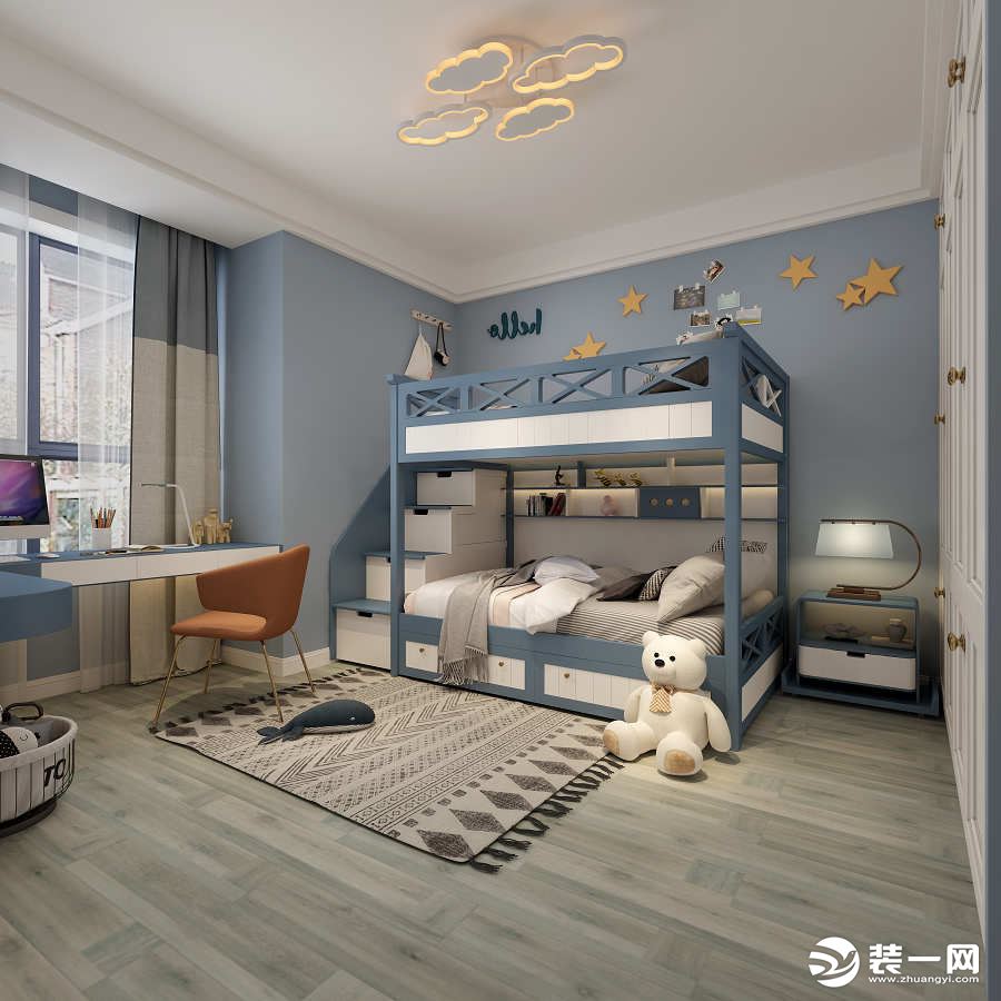 泾渭国际城140平米轻奢风格效果图 儿童房