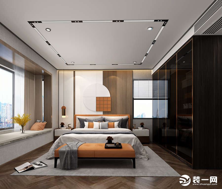 曲江大都会177平米新中式风格效果图 卧室