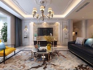 金品佳苑170平欧式风格 客厅电视墙