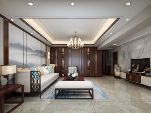 丽景豪庭130平米新中式风格半包6万