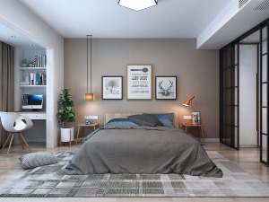 天朗蔚蓝东庭140平米现代风格效果图 卧室