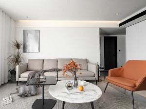 高新领域120平米现代风格效果图  客厅沙发墙