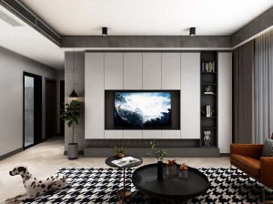 御锦城115平米现代简约风格效果图  电视墙