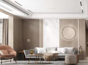 碧桂园凤凰城142平米现代风格效果图  沙发墙