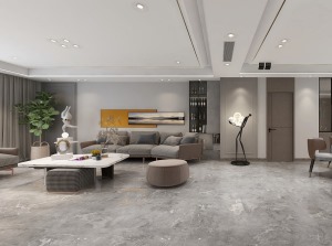 中建国熙台166平米现代风格效果图 客厅沙发墙
