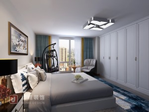 阿奎利亚城宫70平米复式卧室北欧风格效果图