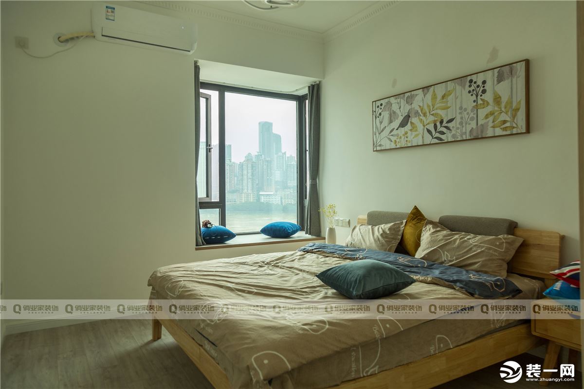 【俏业家】重庆珊瑚水岸   74平   两房   现代风格卧室实景案例图