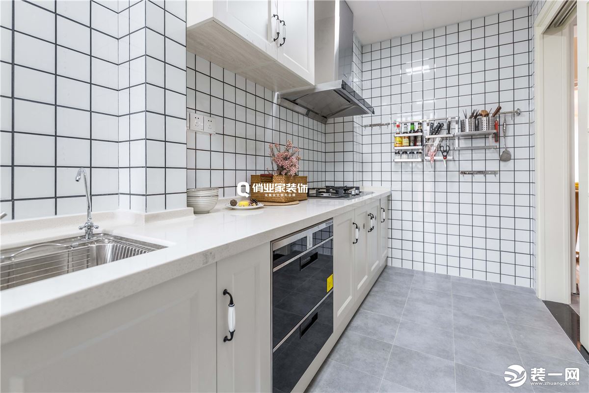 【俏业家】龙湖U城   120平  三居室    现代北欧风格厨房完工实景案例