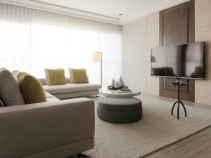 現代簡約|客廳窗簾 裝修效果圖