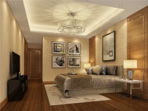 采用饰面板、墙布等环保材料，使整个居住空间更加舒适休闲。