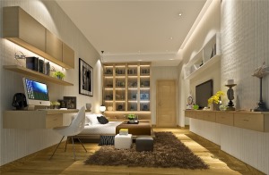 天悦湾花园120平四居室现代风格卧室装修效果图