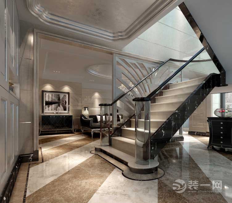 南昌绿地海域香廷179平米复式现代简欧风格景观楼梯