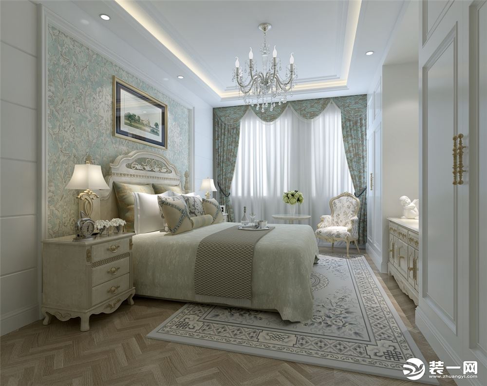 【德雕装饰】鹭湖宫170平米复式简约欧式风格案例--卧室