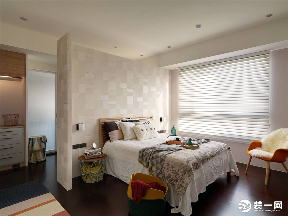 【德雕装饰】洲际银海湾120平三居室北欧风格案例--卧室