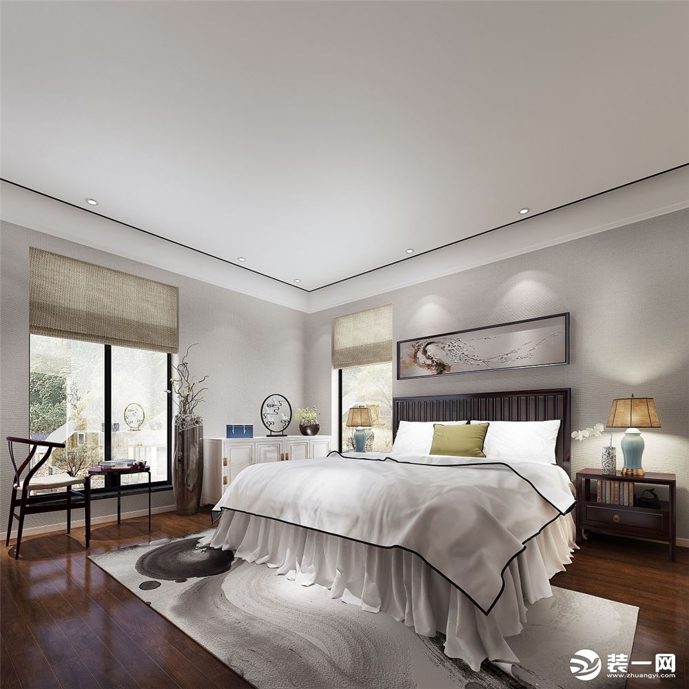 【蓝光雍锦阁】150平米新中式风格四居室卧室