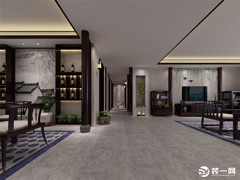 【时代金悦】130平米四居室新中式风格案例赏析--客厅