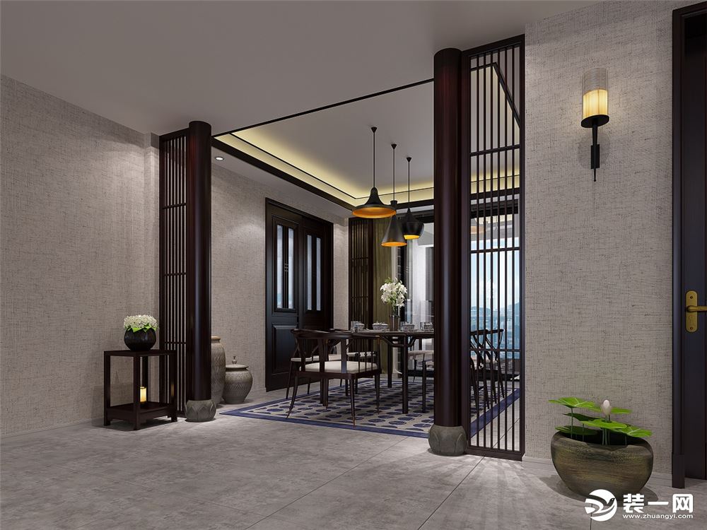 【时代金悦】130平米四居室新中式风格案例赏析--餐厅
