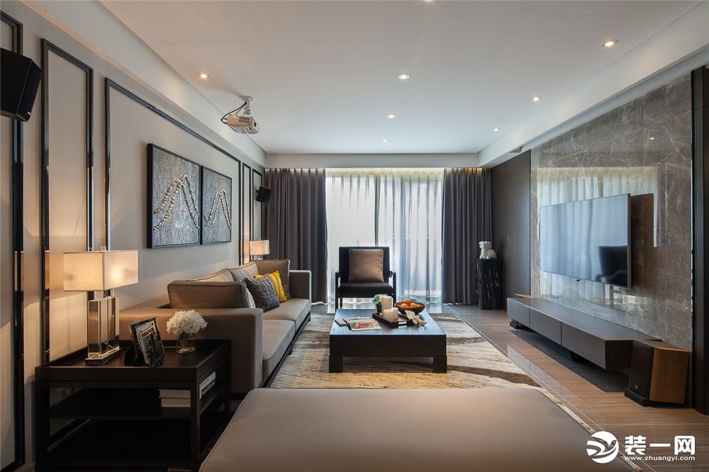 【龙城国际】118平米三居室混搭风格造价12.1万--客厅