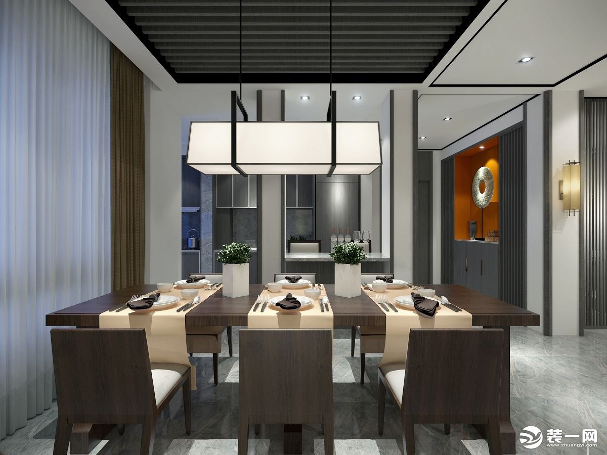 【中德英伦城邦】150平米四居室新中式风格--餐厅