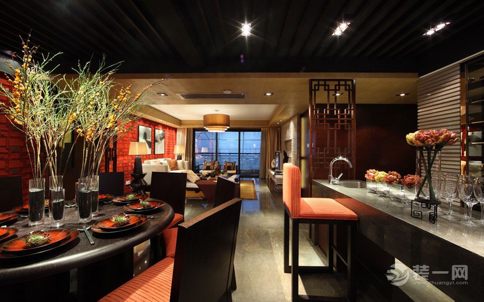 现代中式风格三居室餐厅