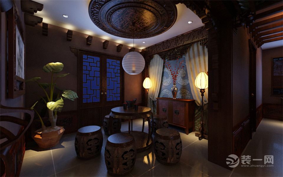 中式风格三居室餐厅