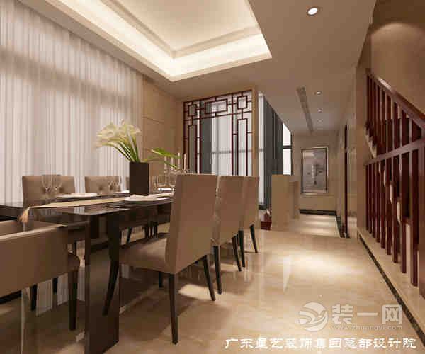 广州保利林语别墅225平米中式风格餐厅