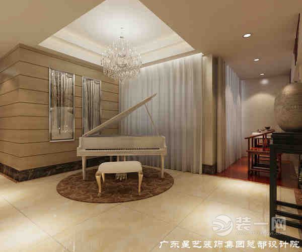 广州保利林语别墅225平米中式风格钢琴区