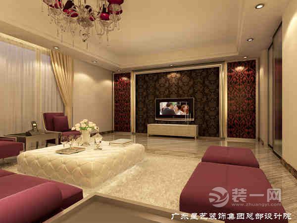 广州保利林语别墅225平米中式风格影视厅1