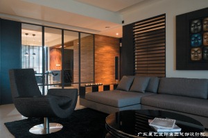 广州中海锦榕湾122平米三居室现代风格客厅