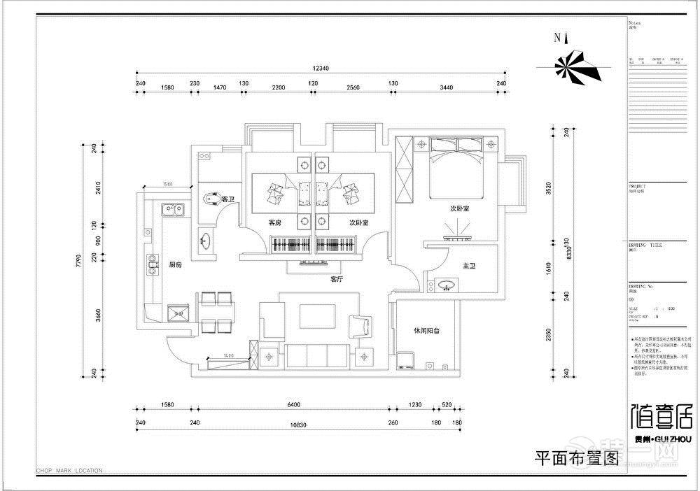【花果园w区7栋3单元吴女士的新家的平面布置图】
