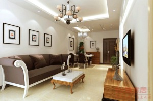 【客厅】客厅是整个家居布置中的重点，设计师在做这一设计时充分考虑到室内与室外空间的交流，因势利导地的