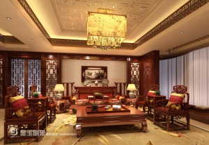 忻州市玉玺嘉园496㎡别墅古典中式方案