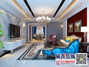 1哈尔滨翠湖天地120平米三居室新古典风格客厅