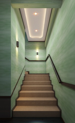 中式风格美容会所装修效果图楼梯