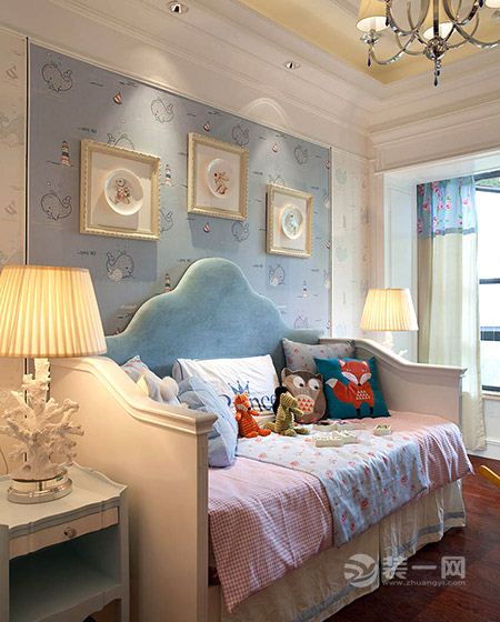 120平三居室现代美式风格装修效果图沙发